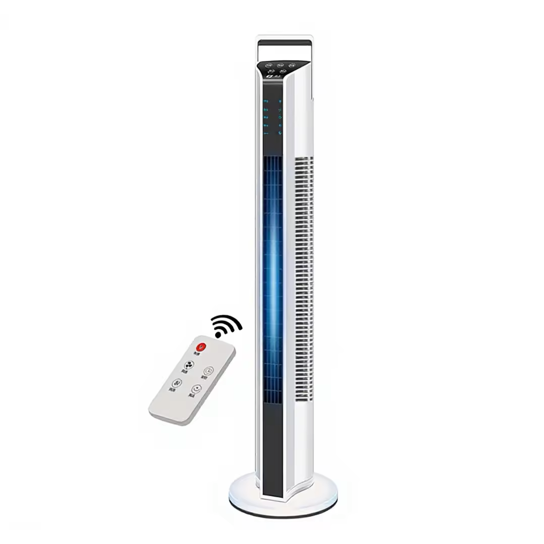 Ventilateur colonne sans pales avec télécommande pour rafraîchir une pièce facilement à distance