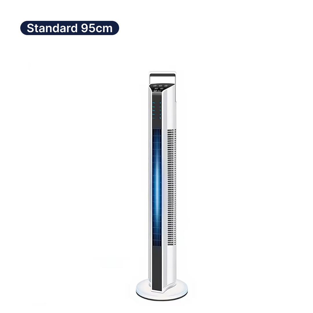 Ventilateur colonne standard de 95 cm pour diffuser un air frais dans une pièce de vie ou un bureau